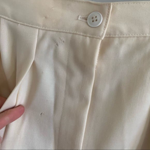 Vintage Ivory Cream High Rise Pleat Front Trouser - Picture 4 of 10